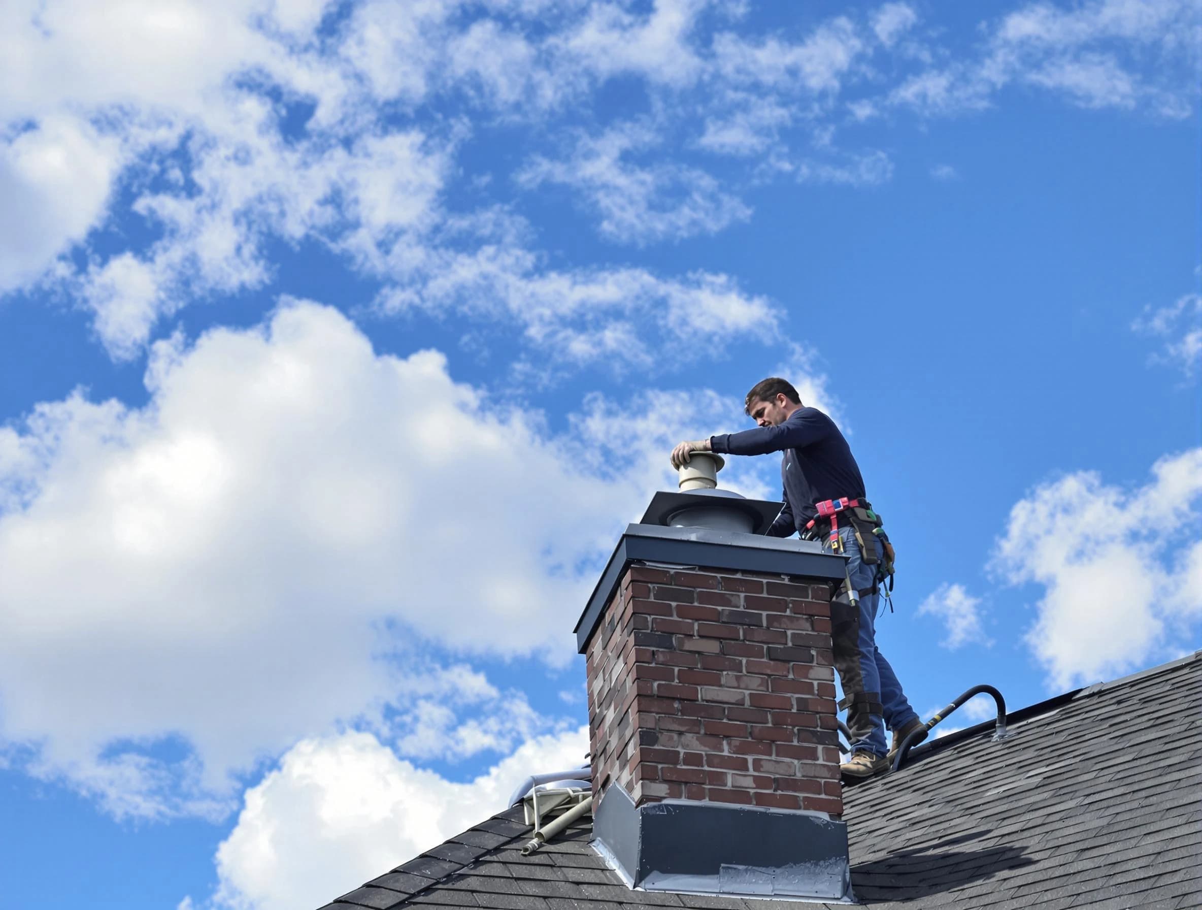 Dormont Chimney Sweep installing a sturdy chimney cap in Dormont, PA