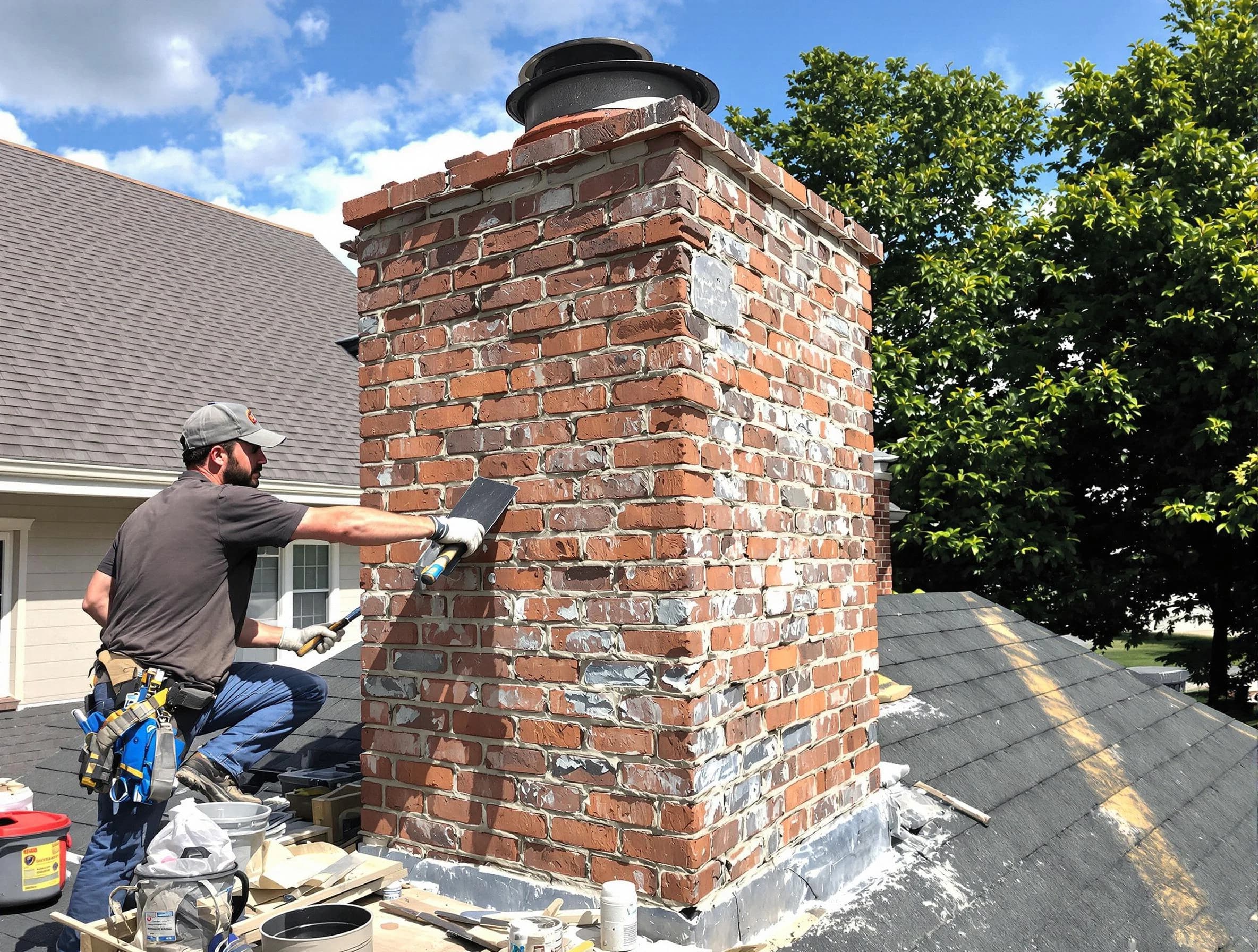 Completed chimney rebuild by Dormont Chimney Sweep in Dormont, PA