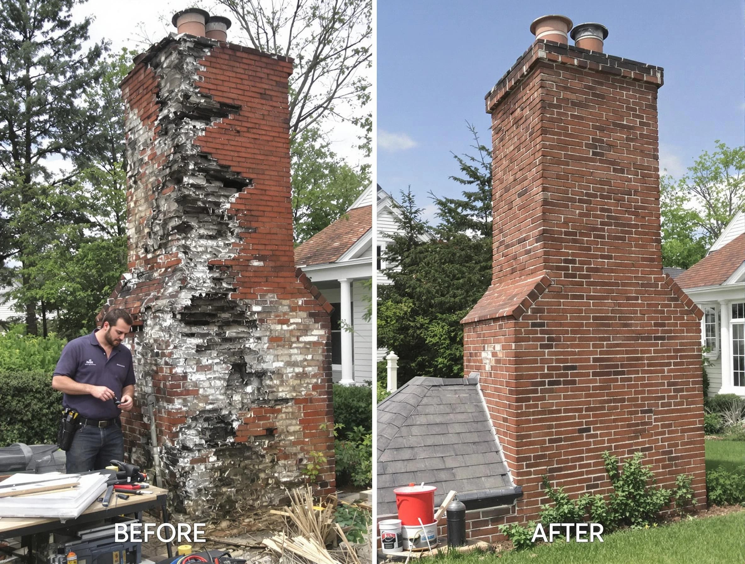 Dormont Chimney Sweep performing a full chimney restoration in Dormont, PA