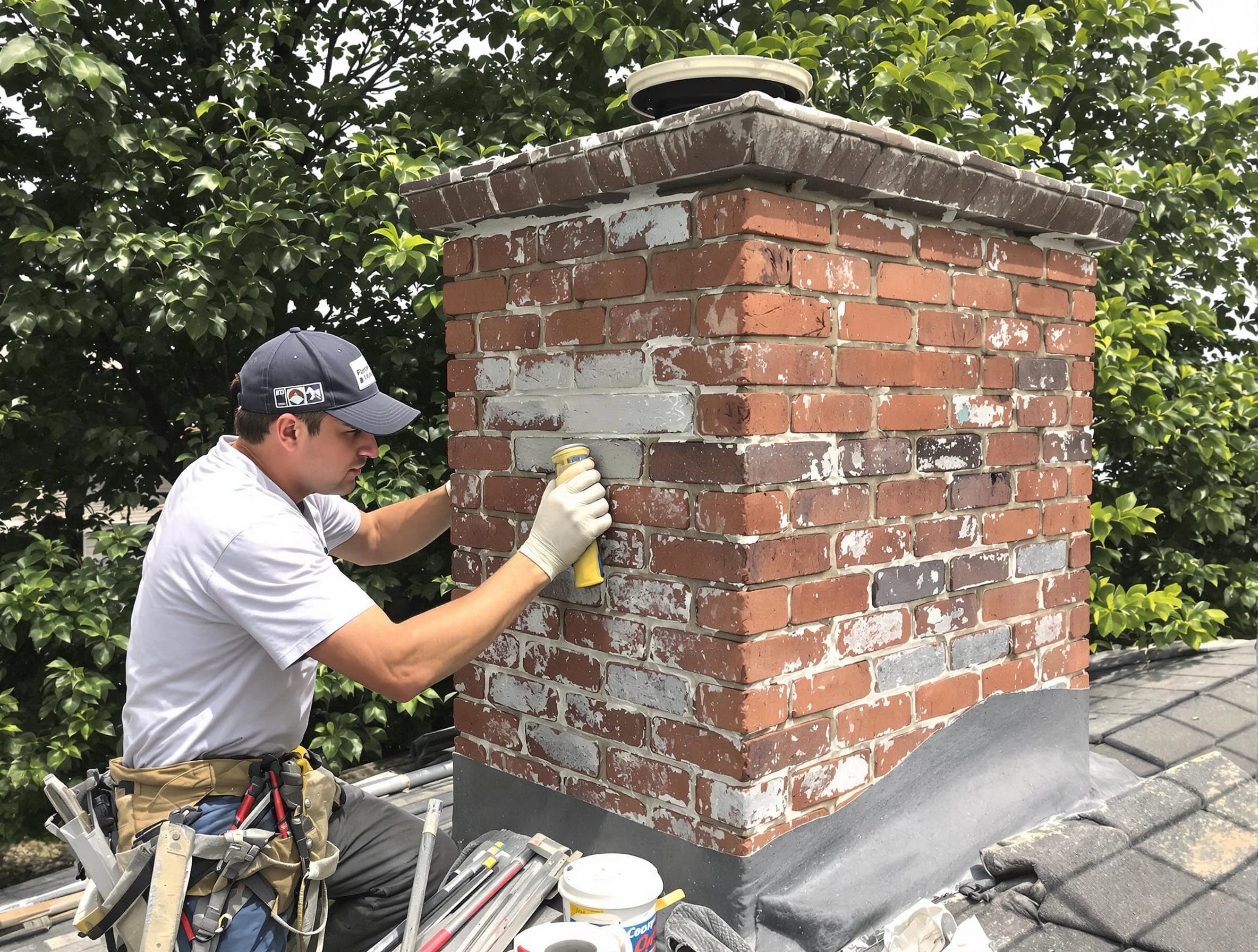 Dormont Chimney Sweep restoring an aging chimney in Dormont, PA