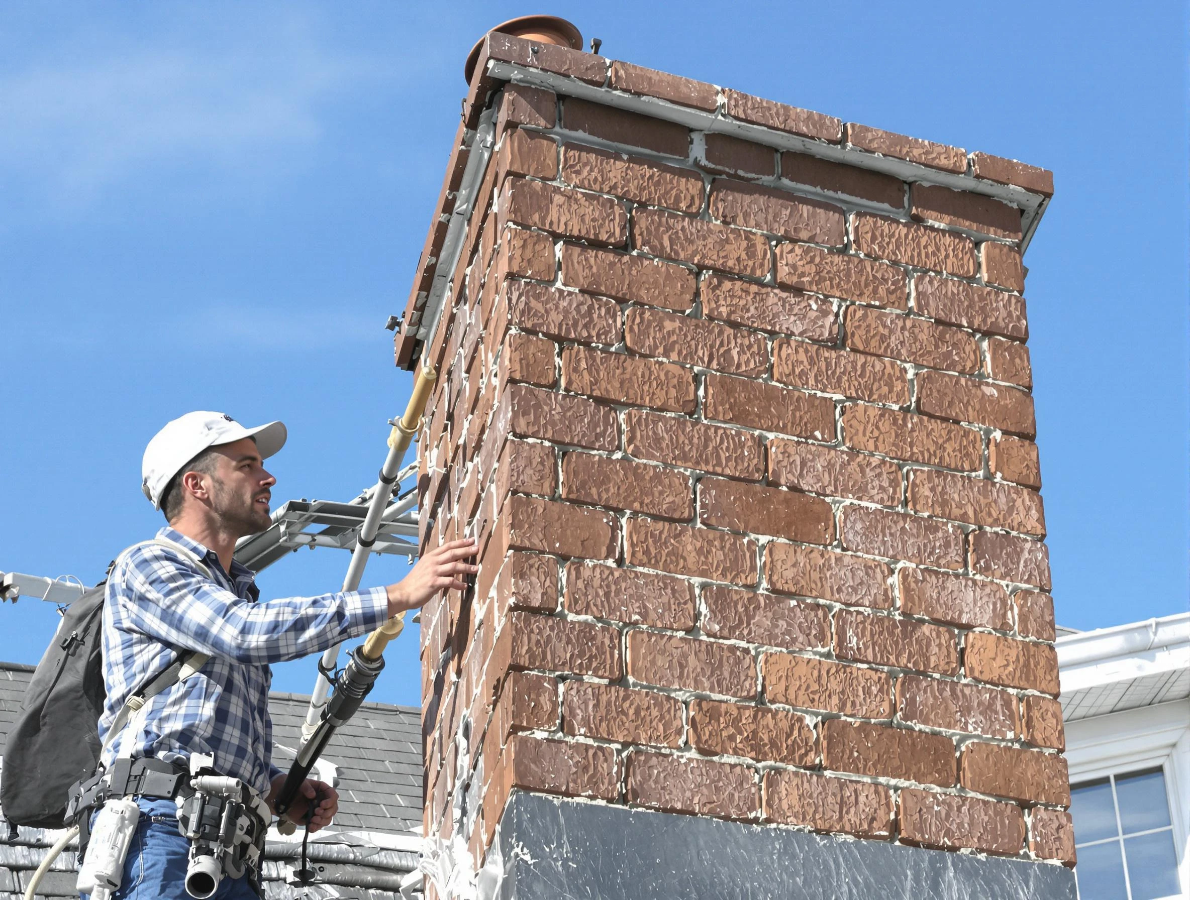 Brickwork for a chimney rebuild by Dormont Chimney Sweep in Dormont, PA