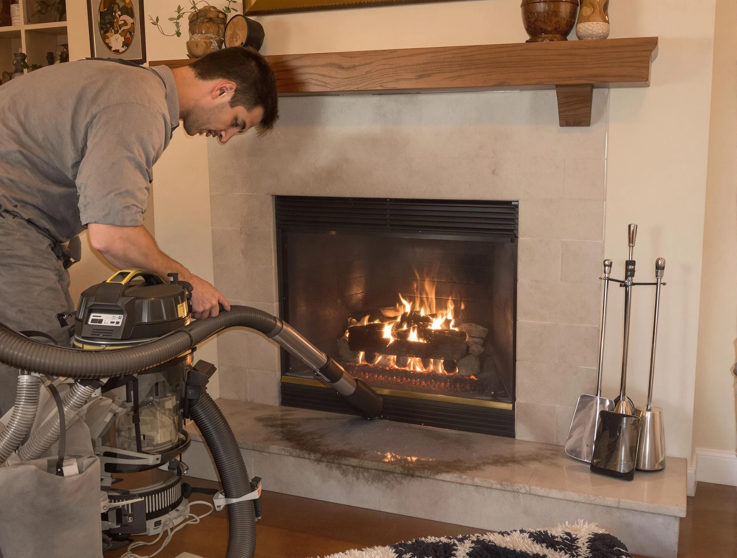 Routine fireplace upkeep by Dormont Chimney Sweep in Dormont, PA